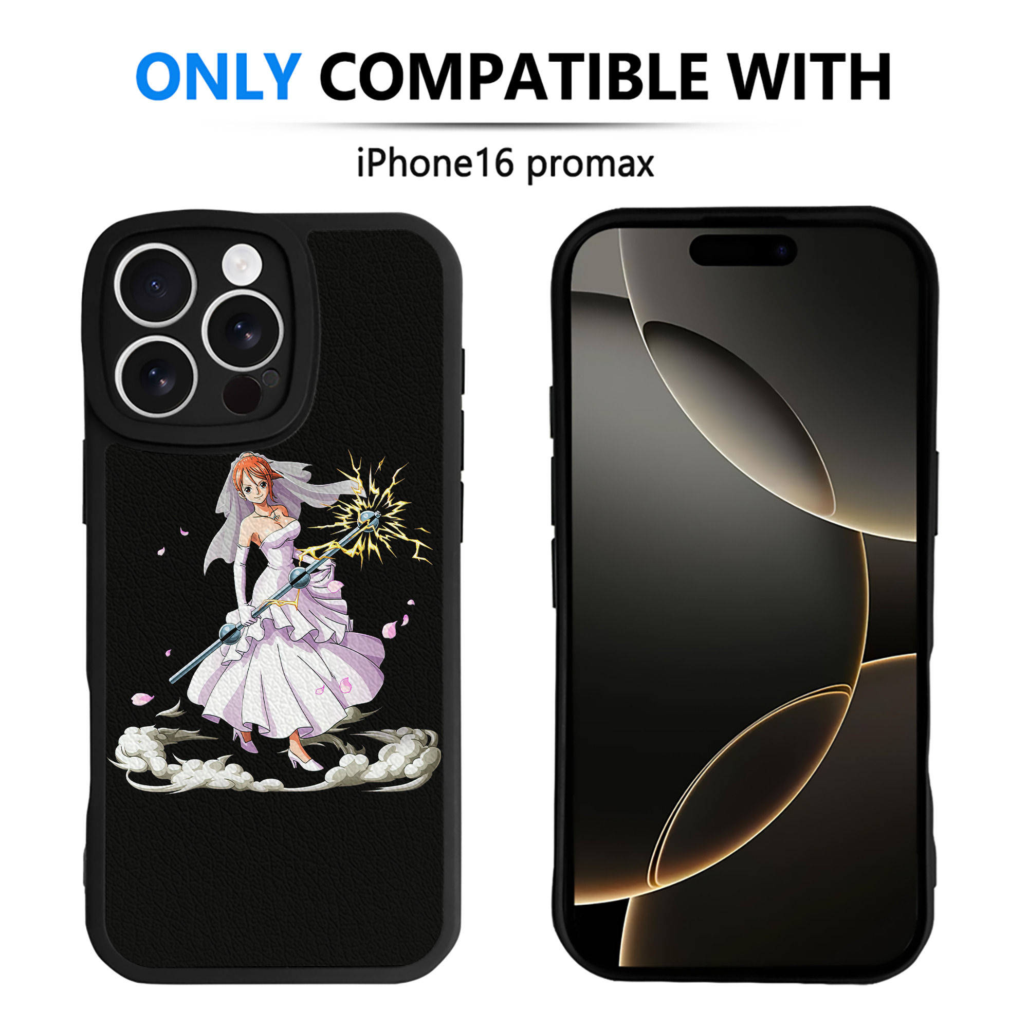（画像用） ワンピース ナミ ONE PIECE Nami 【iPhone 16シリーズ対応】シリコンスマホケース（レザー調） 材質：シリコン